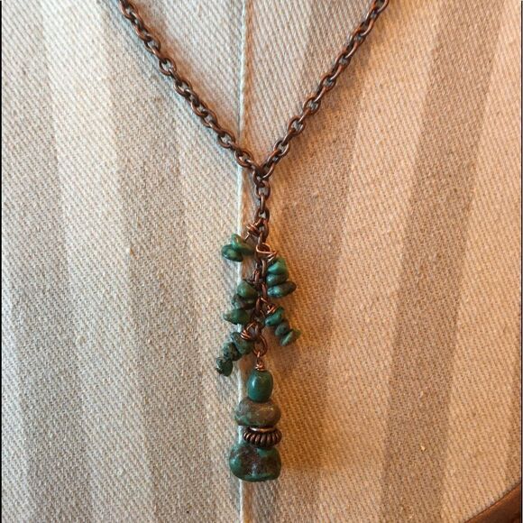 COPPER N Turquoise Necklace & Dangle Drops! - Picture 7 of 9